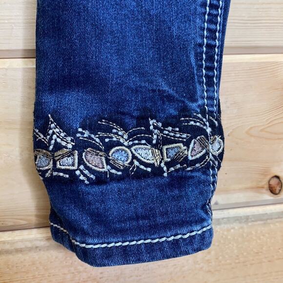 Miss Me Bling Trim Cuffed Skinny Jeans Girls 14 - Picture 4 of 7